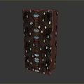 Elegant Vintage Style Handcrafted Brown Leather Notebook With Blue White Decorative Accents