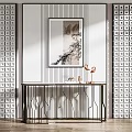 Modern End Desk 3d model