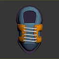 Colorful Sneakers Featuring Blue Orange Upper Purple Sole And Cartoon Style White Laces Design