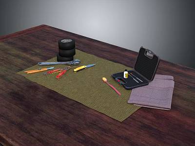 Modern Stylish Lighting Combination With Pendant Lights Table Lamps And Wall Sconces 3d model