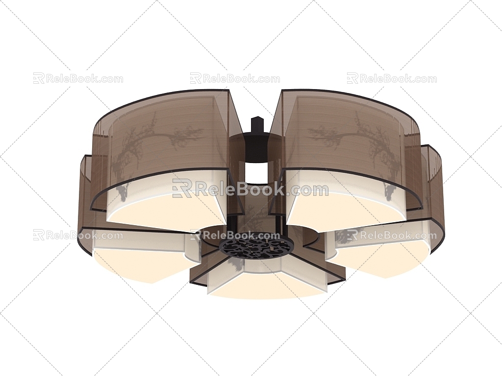 New Chinese ceiling lamp 3d model