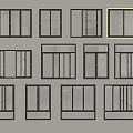 modern windows casement windows doors and windows floor-to-ceiling windows sliding windows 3d model