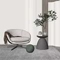 Modern single sofa 3d model