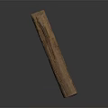 Natural Rustic Wood Beam With Visible Grain And Textured Surface Details
