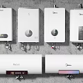 Vertical and Horizontal Water Heaters from Haier and Midea as Household Electrical Appliances