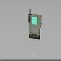 Military Green Handheld Electronic Device With Antenna Keypad And Display Screen