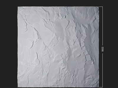 White Crinkled Texture Background Wall With 200cm Size For Interior Decorative Design 3d model