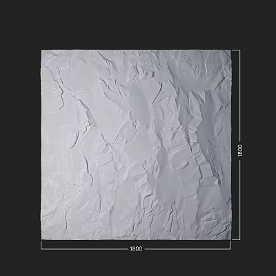 White Crinkled Texture Background Wall With 200cm Size For Interior Decorative Design 3d model