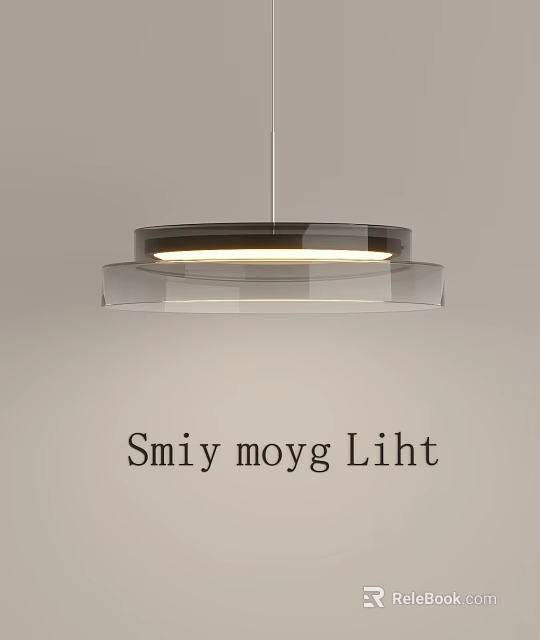 Modern Transparent Circular Ring Chandelier With Illuminated LED Light For Interior 3d model 