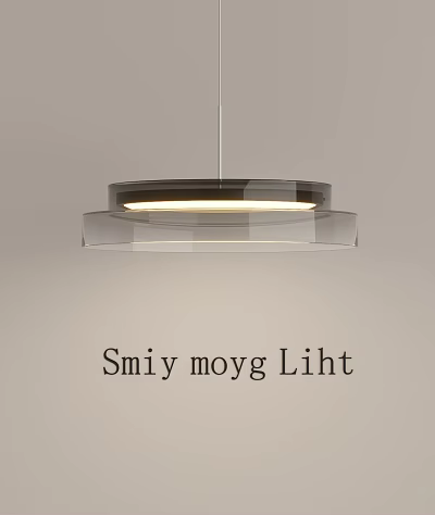 Modern Transparent Circular Ring Chandelier With Illuminated LED Light For Interior 3d model