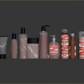 Various Cosmetic And Personal Care Product Bottles With Different Colors Shapes And Pump Dispensers