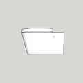 Modern Wall Mounted White Toilet With Sleek Ceramic Design For Bathroom