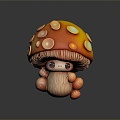 Mushrooms, straw mushrooms, poisonous mushrooms, plant mushrooms, mushrooms, ganoderma lucidum, tree mushrooms, vegetables, fruits and vegetables 3d model