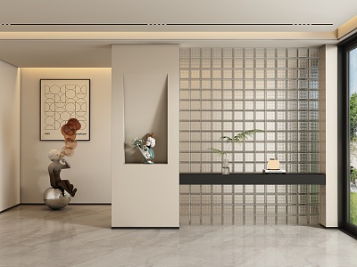 Entrance aisle partition model