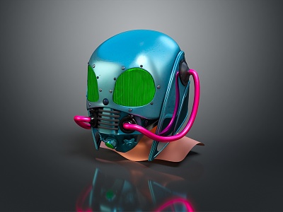 Sci-Fi Helmet Alien Helmet-Helmet High Tech Helmet Game Helmet 3d model