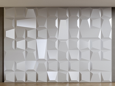 Modern shaped background wall model