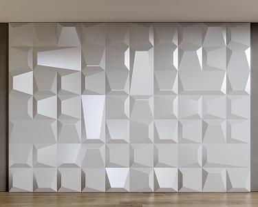 Modern shaped background wall 3d model