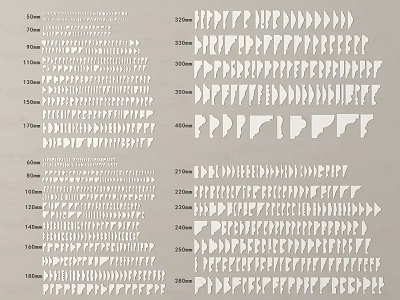Various Gypsum Cornice Designs With Decorative Patterns For Home Interior Decoration 3d model
