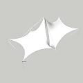 Modern White Tensile Membrane Architectural Structure With Support Poles Design 3d model