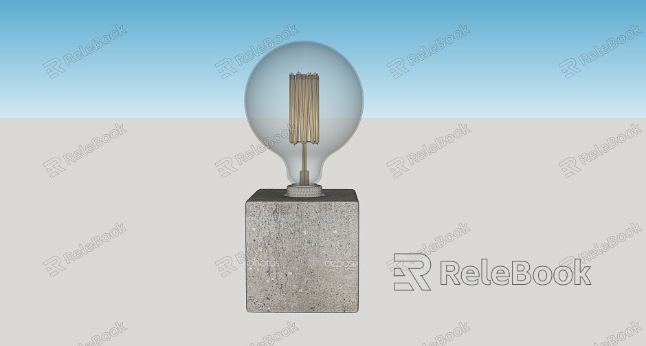 Modern lawn lamp landscape lamp creative light bulb park stone pier outdoor lamps model