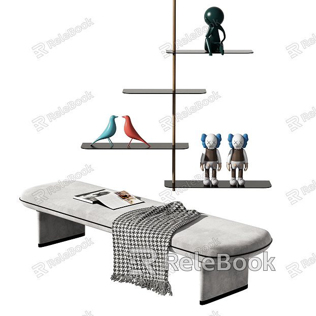 Modern bed end stool model