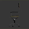 Modern Office Chair with Mesh Back Padded Seat Metal Armrests and Swivel Base Wheels
