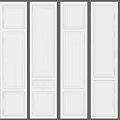 White Wall Paneling Various Decorative Design Styles for Home Interior Decoration 3d model