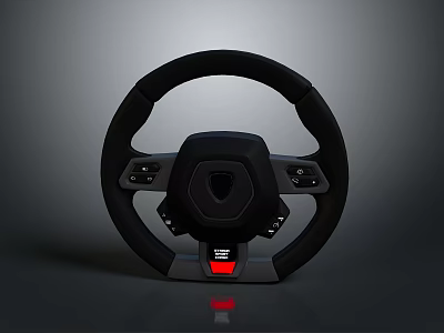 Steering wheel car steering wheel car parts game items 3d model