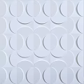 White Decorative Wall With Regularly Arranged Semicircular Geometric Patterns Creating 3D Textured Surface Design 3d model
