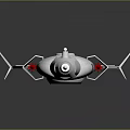 White Jet Fighter Model On Gray Reflective Background Surface