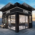 Street Coffee Shop Specialty Store Door Milk Tea Shop Modern 3d model