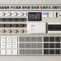 Switch Socket Rail Socket Smart Switch Movable Socket Switch Panel Socket Air Conditioning Switch Yuba Switch Strong and Weak Box 3d model