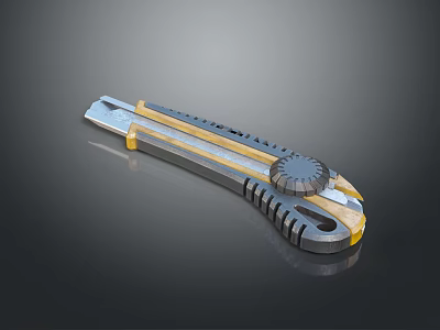 Stainless Steel Multifunctional Utility Knife With Ergonomic Grip And Adjustable Blade 3d model