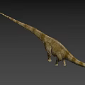 Game Movie Character Sauropod Dinosaur With Long Neck And Realistic Skin Texture