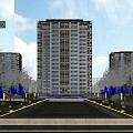 Residential area 3d model