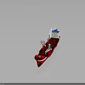 Red and White OCEANET Cargo Ship Equipped With Cranes For Transport