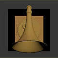 Golden Gramophone Trophy With Shiny Gold Finish Black Base And Classic Design
