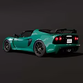 Green Convertible Sports Car With Sleek Body Design And Black Alloy Wheels