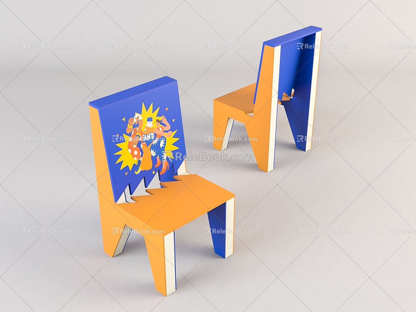 Modern Children's Chair Home Chair model