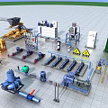 Industrial Equipment Setup With Pumps Pipes Tanks Valves And Control Systems