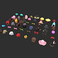 Fashionable Colorful Various Style Hats Collection With Different Designs And Decorations