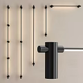 Sleek Black Metal Wall Lamp With Minimalist Linear Design For Indoor Interiors