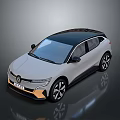 Renault Modern Crossover SUV With White Body Black Roof And Stylish Front Design Alloy Wheels