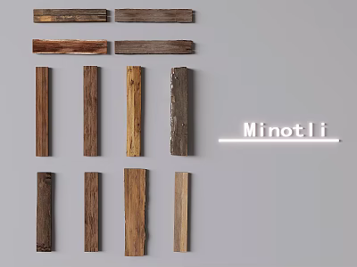 Natural Stone Wood Samples With Various Types Sizes And Textures By Minotli 3d model