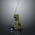 Vintage Green Military Weapon With Antenna Handle Control Panel And Knobs