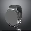 Sleek Silver Watch Design With Metal Strap And Round Polished Dial