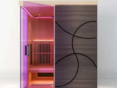 Modern Bathroom Vanity With Wooden Cabinet And Glass Countertop Design 3d model