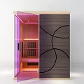 Modern Bathroom Vanity With Wooden Cabinet And Glass Countertop Design