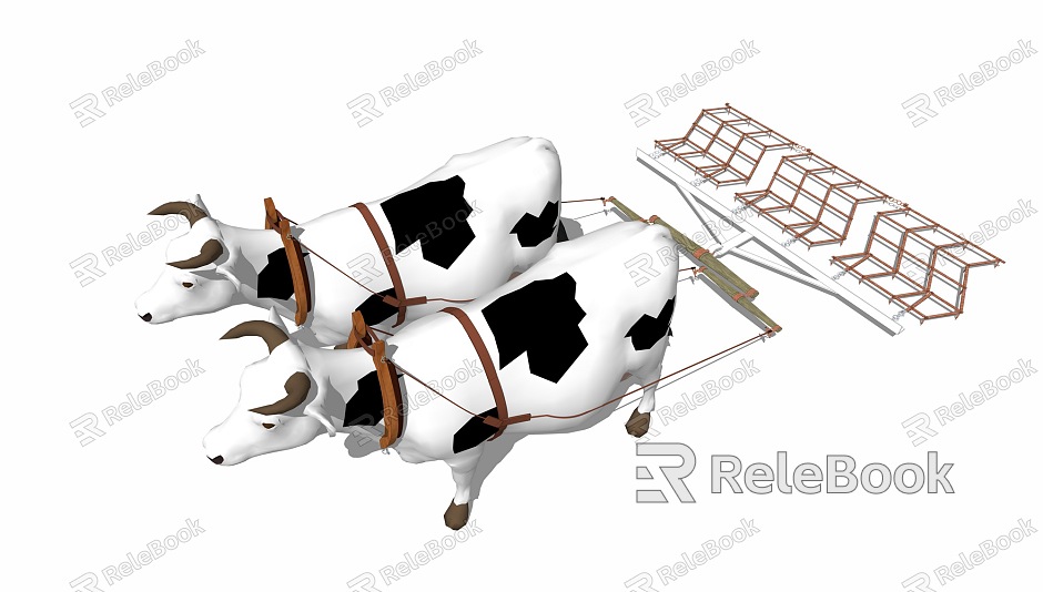 Modern cow fun sketch model