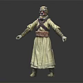 Detailed Robed Character Action Figure Featuring Creature Mask And Decorative Belt
